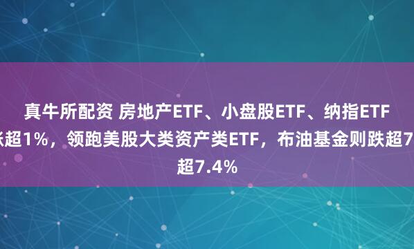 真牛所配资 房地产ETF、小盘股ETF、纳指ETF收涨超1%，领跑美股大类资产类ETF，布油基金则跌超7.4%