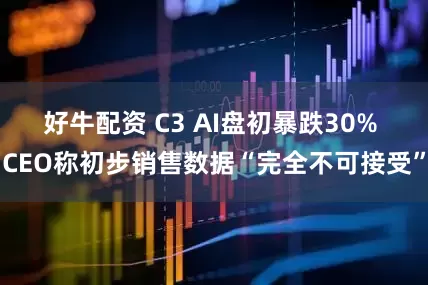 好牛配资 C3 AI盘初暴跌30% CEO称初步销售数据“完全不可接受”